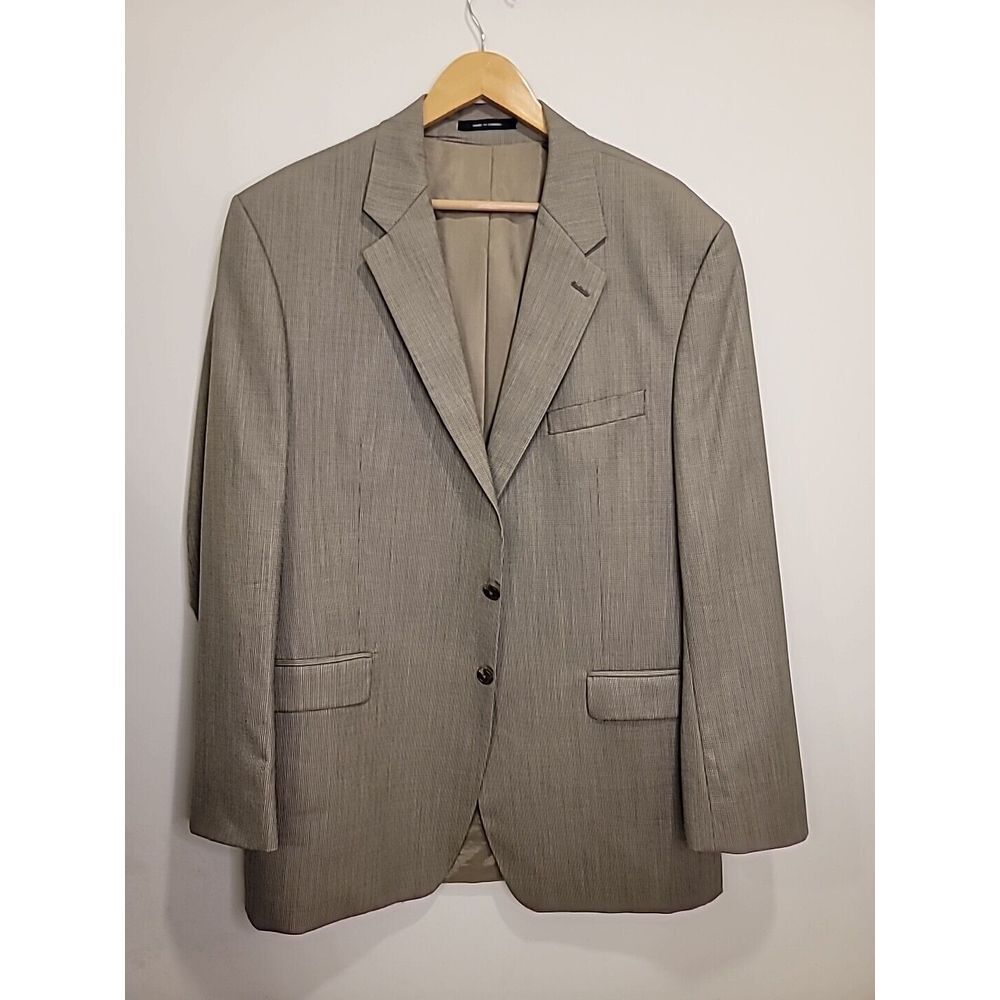Chaps RALPH LAUREN Men's Suit Jacket 46L‎ Cashmere Wool 2 Button Blazer Tan